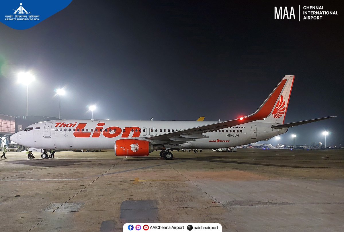 aaichnairport's tweet photo. Glimpses of Thai Lion Air's @LionairThai  inaugural flight from #Chennai to #Bangkok! The airline now connects the two vibrant cities with 4 flights per week (4x/week).

#ChennaiToBangkok #FlyFromMAA #ThaiLionAir #TravelIndia #ExploreThailand #TravelMore #AsiaTravel #NewAirline #AAIAirports #ThailandTravel #DonMueang #Thailand #bangkoknightlife #DirectFlights #FirstFlight #InauguralFlight #Inauguration

@MoCA_GoI | @AAI_Official | @pibchennai