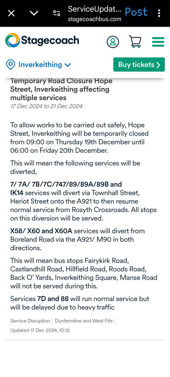 Princess_Kayl's tweet photo. @StagecoachEScot I think the info on your website may be wrong- see notice on the bus stop below https://t.co/W5ojU3vZ1I