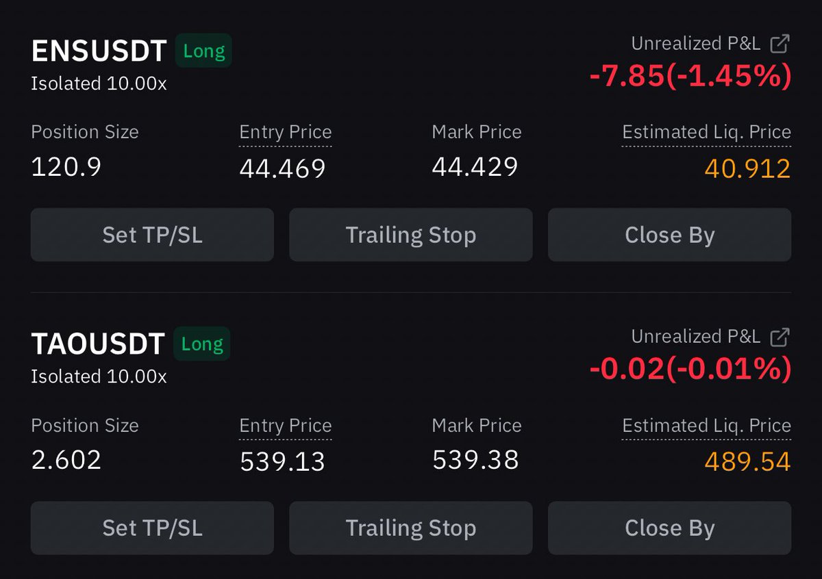 switching lanes $ENS $TAO - closed $CRV for 75% gain