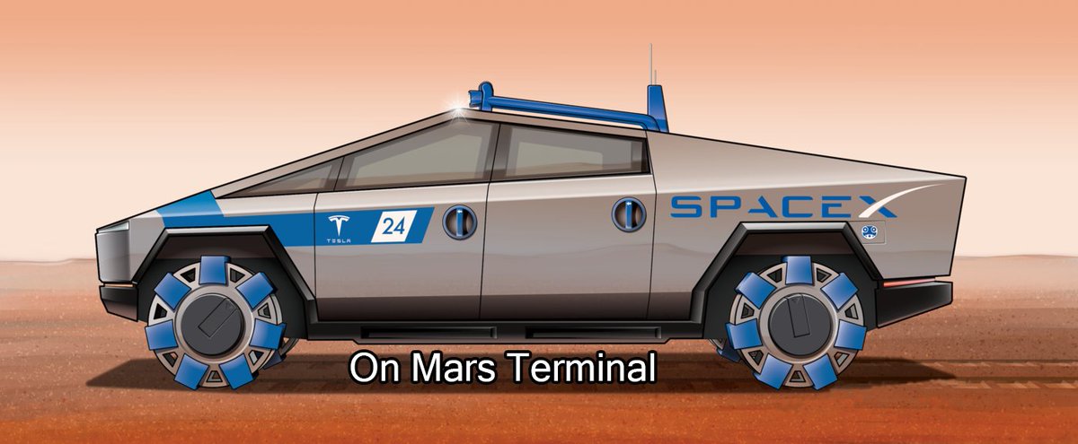 First_Terminus's tweet image. Cybertruck on Mars Terminus.
