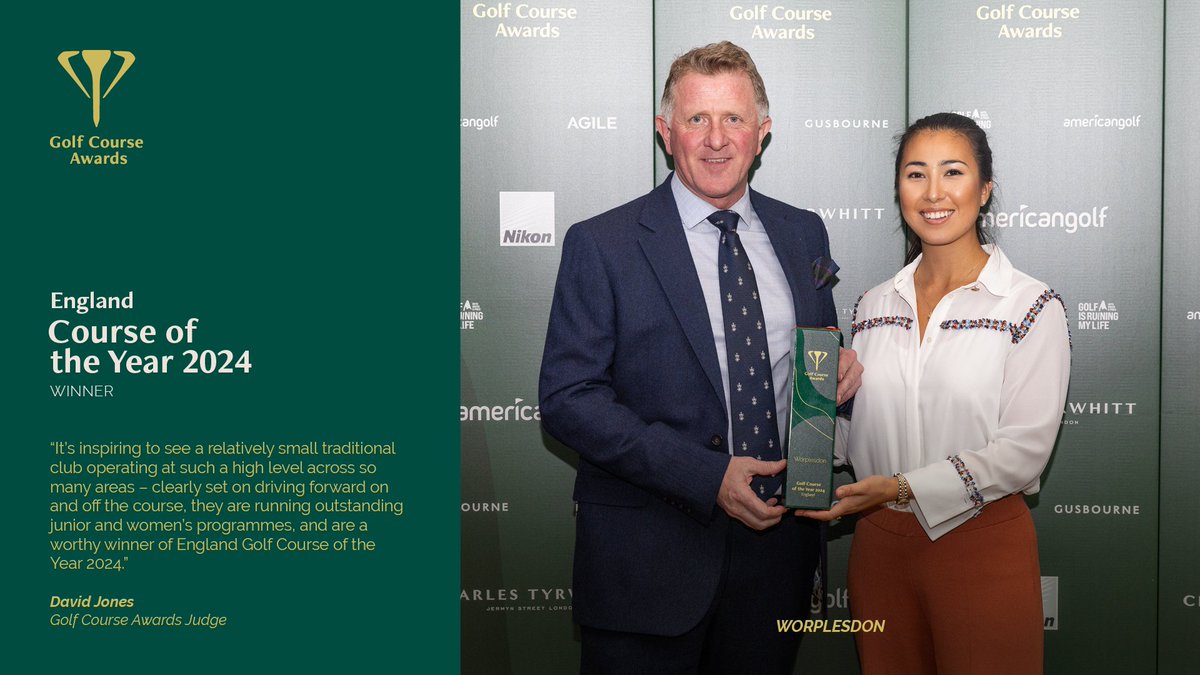 Golf Course Awards (@golfcourseaward) on Twitter photo Congratulations to <a href="/worplesdongolf/">Worplesdon Golf Club</a>, winner of the 2024 England: Golf Course of the Year.
The judges praised the small, traditional club for its high-level performance in multiple areas, including outstanding junior and women’s programs.
#GolfCourseAwards Congratulations to <a href="/worplesdongolf/">Worplesdon Golf Club</a>, winner of the 2024 England: Golf Course of the Year.
The judges praised the small, traditional club for its high-level performance in multiple areas, including outstanding junior and women’s programs.
#GolfCourseAwards