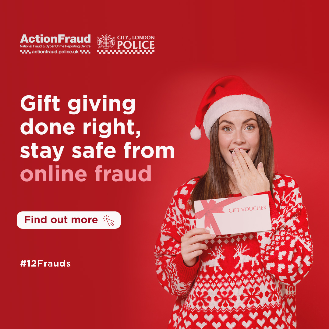 Neighbourhood Watch (@n_watch) on Twitter photo Last Christmas, almost £5 million was lost to gift card fraud.
Watch out for unsolicited callers claiming you need to purchase gift cards in order to pay a fine or bill.
#12Frauds #ActionFraud <a href="/actionfrauduk/">Action Fraud</a> Last Christmas, almost £5 million was lost to gift card fraud.
Watch out for unsolicited callers claiming you need to purchase gift cards in order to pay a fine or bill.
#12Frauds #ActionFraud <a href="/actionfrauduk/">Action Fraud</a>