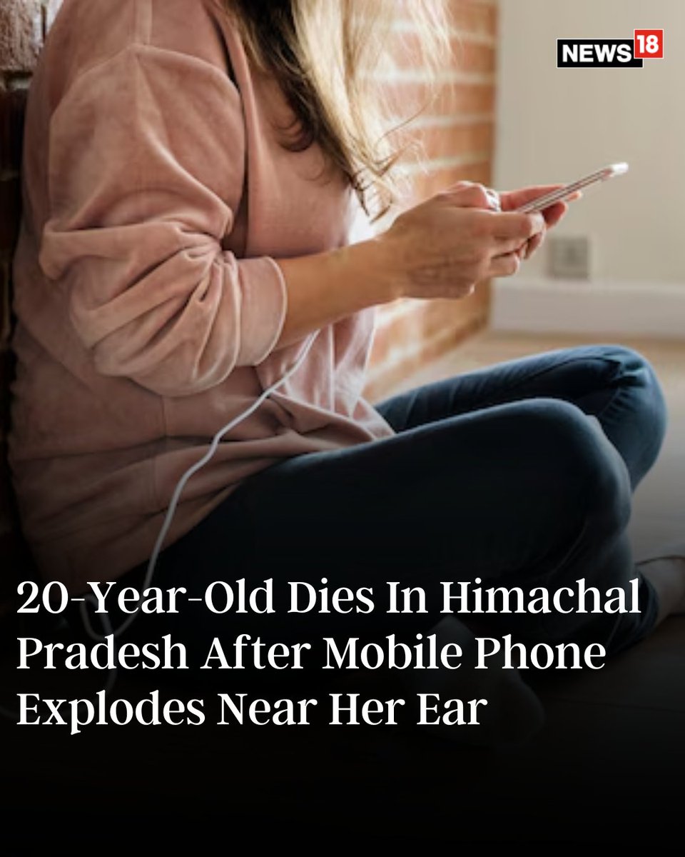 CNNnews18's tweet photo. At the time of the explosion, she was using her phone while it was charging
#HimachalPradesh #PhoneExplodes
https://t.co/2Q90T8yMd0 https://t.co/q9QpGqx5YP
