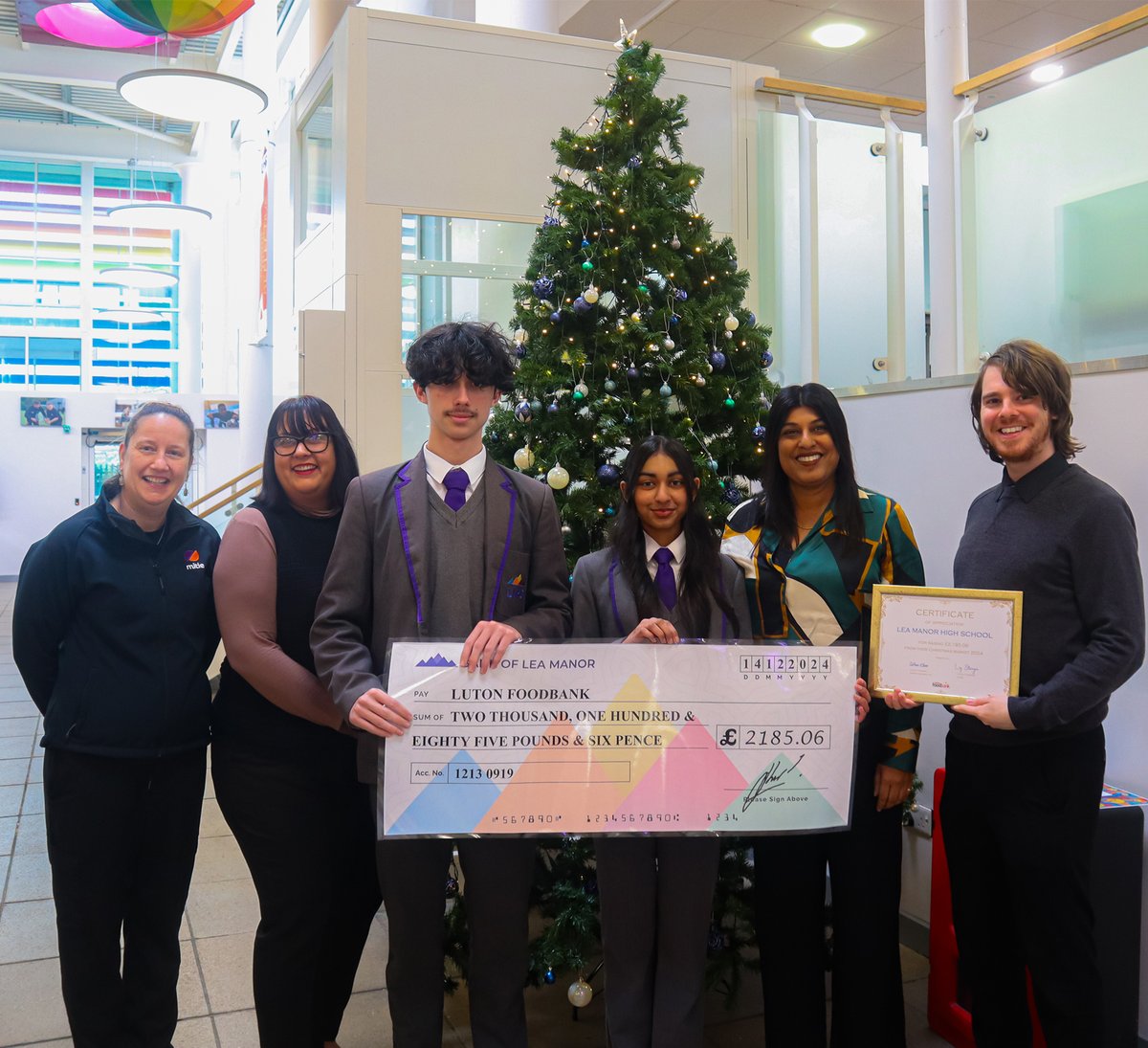 Lea Manor High School (@leamanorschool) on Twitter photo Thank you to everyone who came and supported our Christmas Market at the weekend.
Overall, the event raised a total of £2185.06 for <a href="/LutonFoodbank/">Luton Foodbank</a>. This will go a long way to help our community this winter and would not have been achievable without your generosity and support. Thank you to everyone who came and supported our Christmas Market at the weekend.
Overall, the event raised a total of £2185.06 for <a href="/LutonFoodbank/">Luton Foodbank</a>. This will go a long way to help our community this winter and would not have been achievable without your generosity and support.