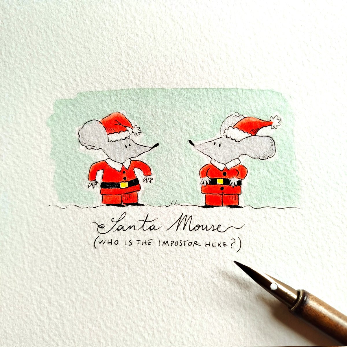 sara_cristofori's tweet photo. Can you spot the real guy?
(Art by me)
#santamouse #christmassketch #illustration #artistlife #whoswho #holidayvibes #sketchbookmagic #sketch #sketchbook https://t.co/57BbbHaUCc