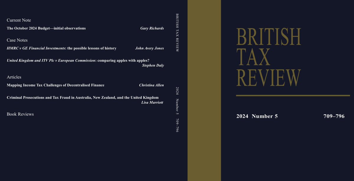 Judith Freedman (@judithfreedman) on Twitter photo Christmas entertainment- issue 5 BTR 2024 available on Westlaw. Gary Richards on 2024 Budget, case notes by John Avery Jones and <a href="/SteveDalytax/">Stephen Daly</a> and timely articles: Lisa Marriott on criminal prosecutions and tax fraud; Christina Allen on tax challenges of decentralised finance Christmas entertainment- issue 5 BTR 2024 available on Westlaw. Gary Richards on 2024 Budget, case notes by John Avery Jones and <a href="/SteveDalytax/">Stephen Daly</a> and timely articles: Lisa Marriott on criminal prosecutions and tax fraud; Christina Allen on tax challenges of decentralised finance