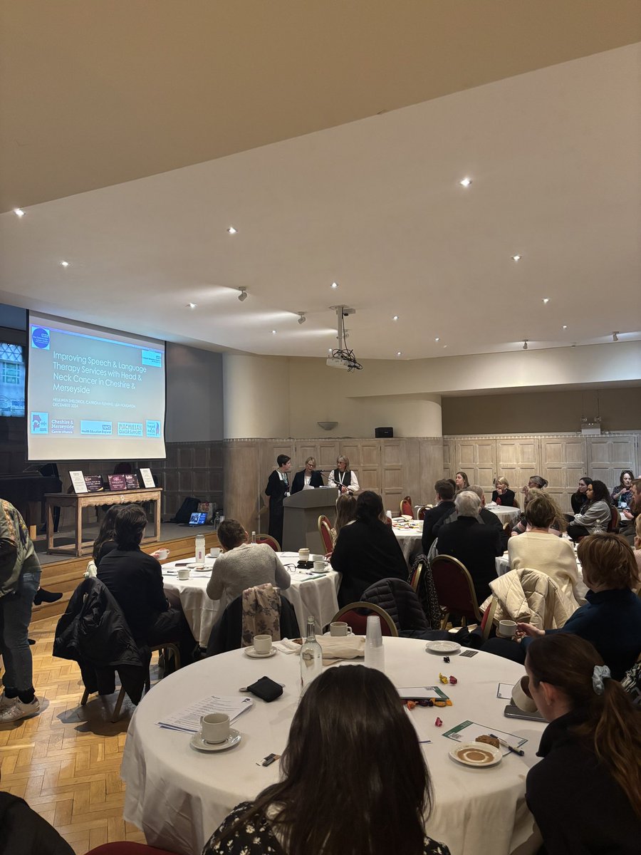 Heulwen Sheldrick, Lisa Houghton &amp; Catriona Fleming (l-r) from <a href="/slthanit/">SLT Head & Neck Integrated Team (HANIT)</a> are talking about the detail of how they created the only integrated service for head&amp;neck cancer patients in the UK #HANITshowcase