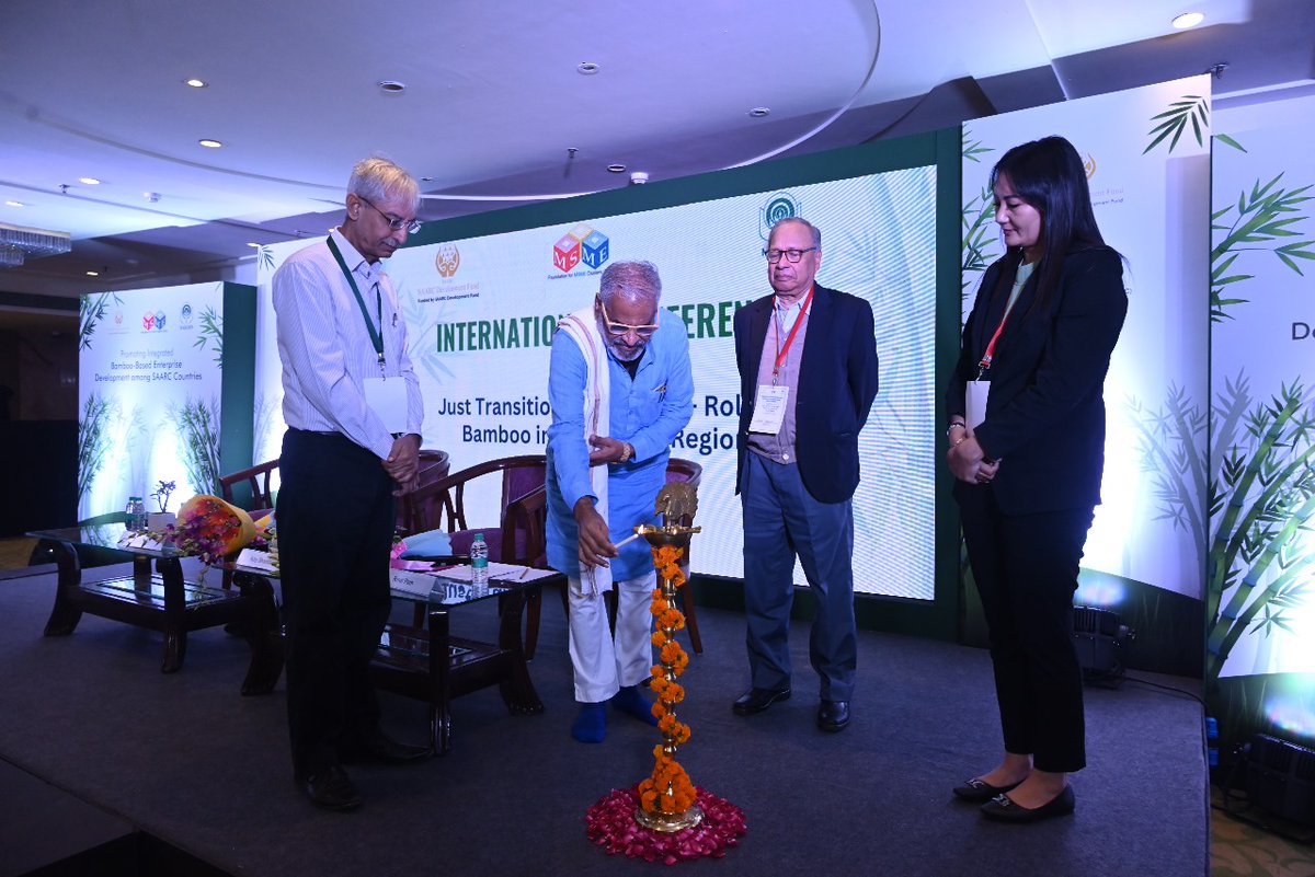 vstechsolution's tweet photo. "Promoting bamboo as a tool for sustainable growth, this event united SAARC leaders, industry experts, and civil society to foster collaboration and dialogue. #FMCNetZeroConference"