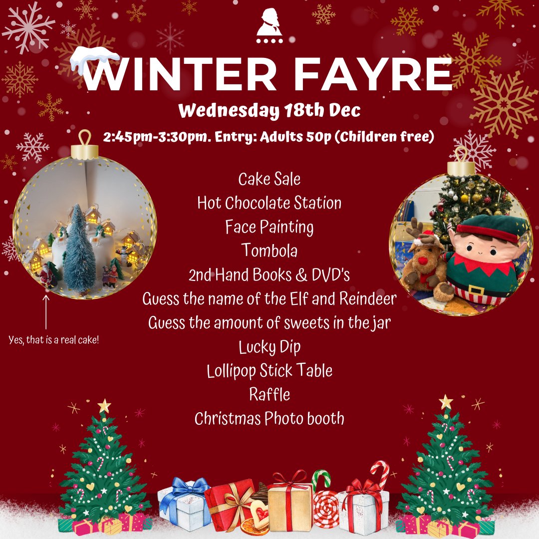 ArkDickens_'s tweet photo. 💙❄️Ark Dickens Winter Fayre❄️💙

🌟Wednesday 18th Dec, 2:45pm-3:30pm
🌟Please collect your child from their class at 2:30pm
🌟Enter through the main pedestrian gate
🌟Entry fee is 50p for adults (children free)

🎄Please can any buggies be left under the canopy by the library https://t.co/Ec9UBFJYEi