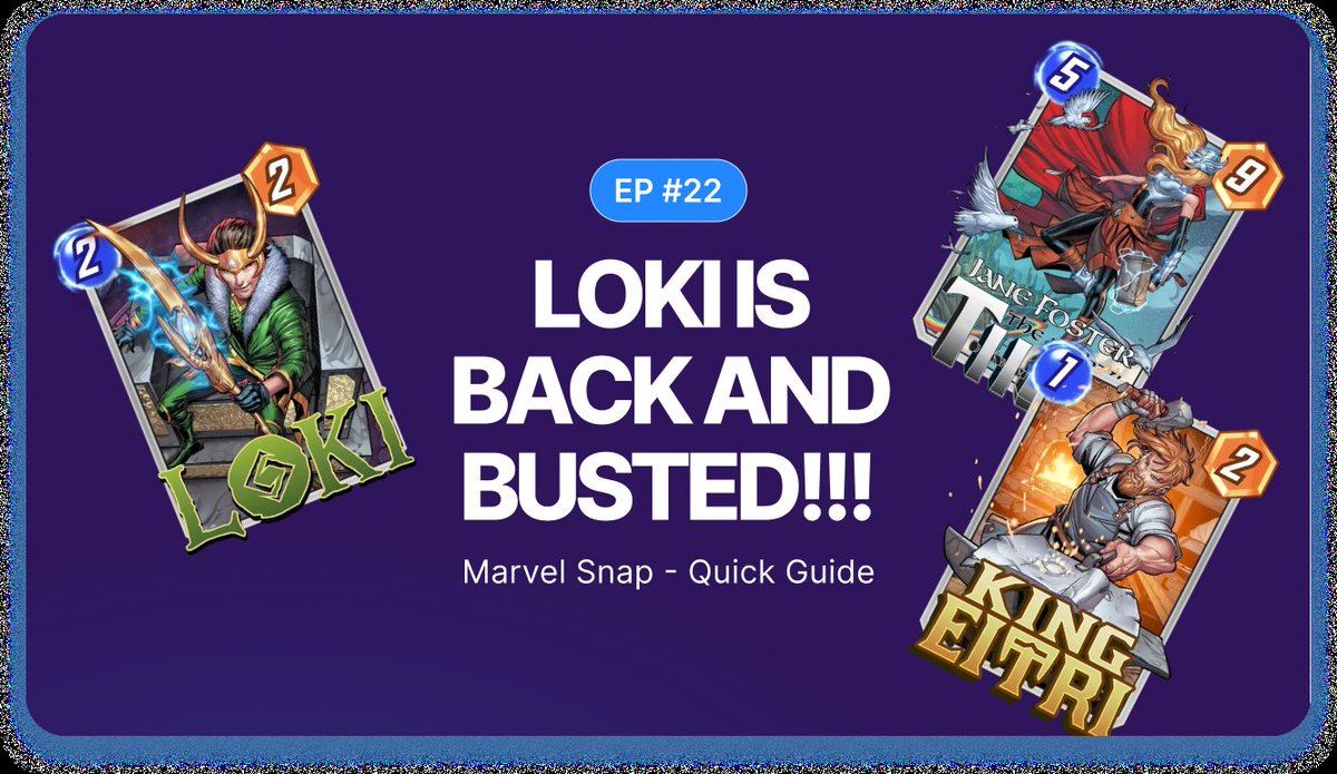 buddiilein's tweet photo. I dont want to share this, but sadly... LOKI is back 😭
Jane lets you draw your Hammers and their 1 costs, with phastos even 2 costs for FREE 🤯
this deck has enough tech with enough cards to play THEIR Deck better!

@SnapDecks 
@snapjudgecast 

Check out my new Guide below! ↓ https://t.co/w6NRN3Avf4