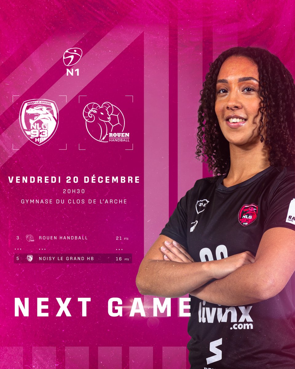 𝗟𝗮 𝗱𝗲𝗿𝗻𝗶𝗲̀𝗿𝗲 𝗱𝗲 𝟮𝟬𝟮𝟰 🐺

Ce vendredi 20 décembre, nos Louves affrontent Rouen à 20h30 pour le dernier match de l’année 2024. 

Nous vous attendons nombreuses et nombreux pour venir soutenir les joueuses dans une ambiance de folie. 🔥

🎟 Entrée gratuite

💜🖤