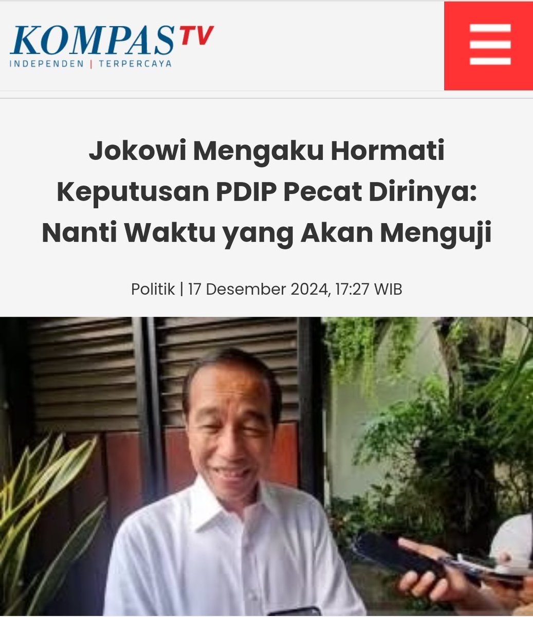 PDIP baru saja memecat Jokowi dan Gibran. Apakah ini keputusan yang akan dikenang sebagai momen 'bunuh diri politik jilid II' PDIP?

Pintu terbuka lebar untuk Jokowi, tapi bagaimana dengan masa depan PDIP, tanpa sang Jokowi yang pernah diusungnya?
"Hanya waktu yang bisa