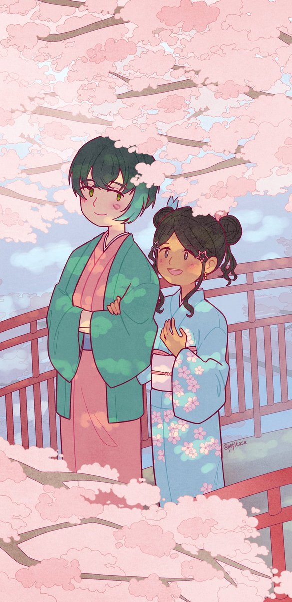 a much awaited ⏳🌠  comeback

my first time getting a comm of the sillies together and IM IN LOVE !! 🥹🫶🏼 it's just so them, perfectly warm and overflowing with rose quartz and serenity, making this even more special to me 🩷🩵 credit and thanks to @/popitosa #bsketch13