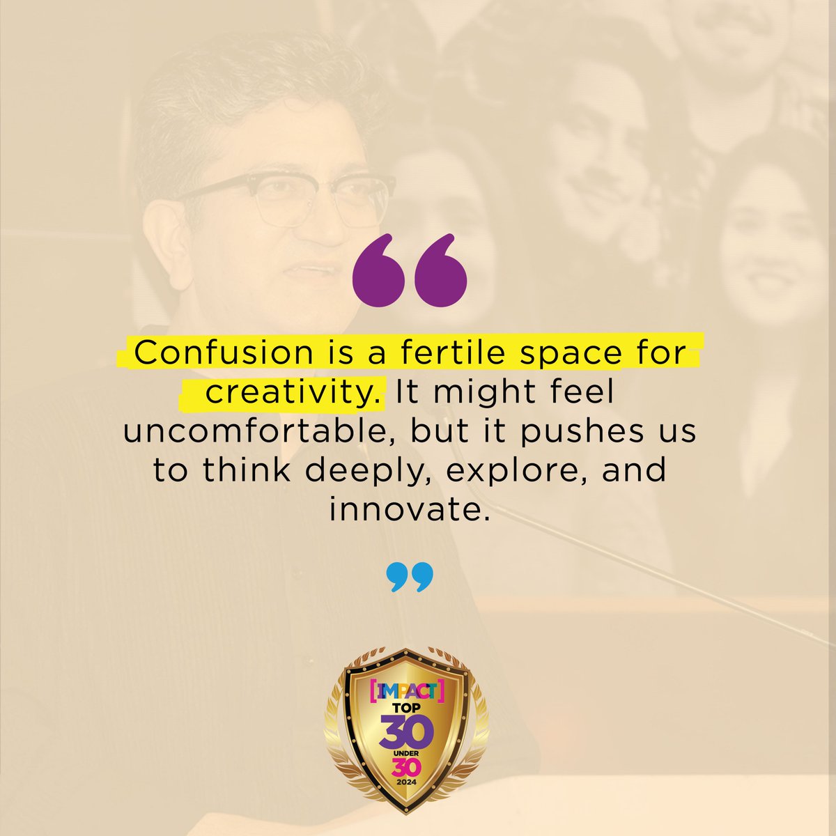 IMPACT_onnet's tweet photo. At the IMPACT Top 30 Under 30 Awards, Prasoon Joshi inspired future leaders to embrace uncertainty, balance passion with patience, and navigate challenges with confidence.
#ImpactTop30 #FutureLeaders #Leadership #Inspiration #Creativity #Innovation #PrasoonJoshi #CareerAdvice https://t.co/qiyfB40p9O