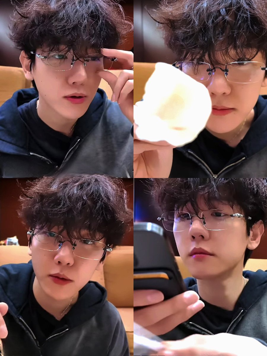 BBHLOOK__'s tweet photo. Baekhyun with glasses 🫶🏻 https://t.co/iKsO5QbUEj