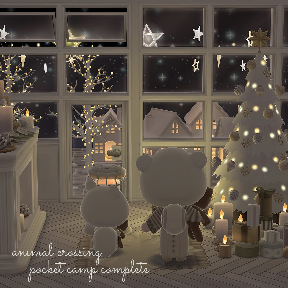 後ろ姿かわいすぎなふたり🕯️⋆.*

#ポケ森  #ポケ森コンプリート 
#ポケ森レイアウト #Pocketcamp #animalcrossingpocketcamp