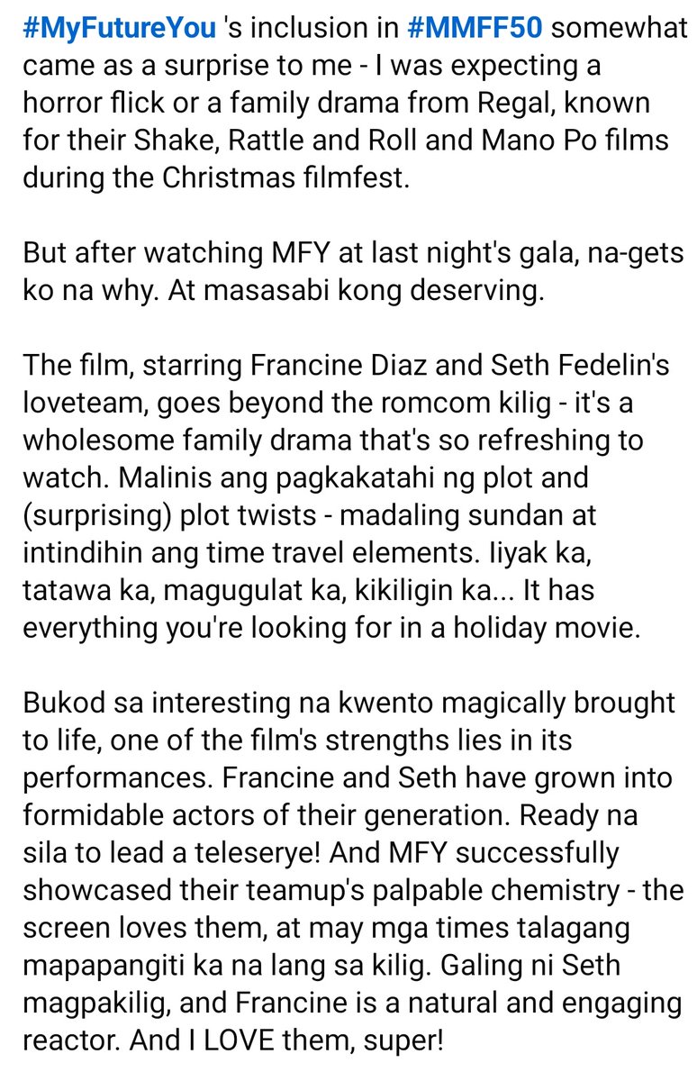 PrincessFrance's tweet photo. #MyFutureYou #MyFutureYouMMFF thoughts 🫶🏼

Congrats @francinecarreld @imsethfedelin @noringai @jp_abellera and @RegalFilms for a marvelous movie event for #MMFF50 ❤️ https://t.co/fi7r9NHobJ
