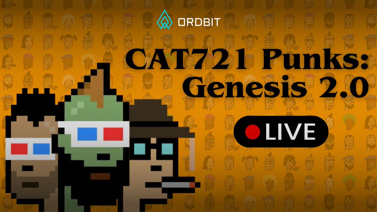 ord_bit's tweet photo. 🚨 IT’S LIVE! 🚨

The second wave of CAT721 Punks: Genesis 2.0 is finally here! 🕶️🔥

The most iconic collection on the CAT721 protocol is now up for grabs. 
Don’t miss out—secure your punks before they’re gone!

👉 Mint now: https://t.co/LVSeWh7EAP

Let’s go, Punks (@Cat721Punks )! 🚀🐾

#CAT721 #Punks