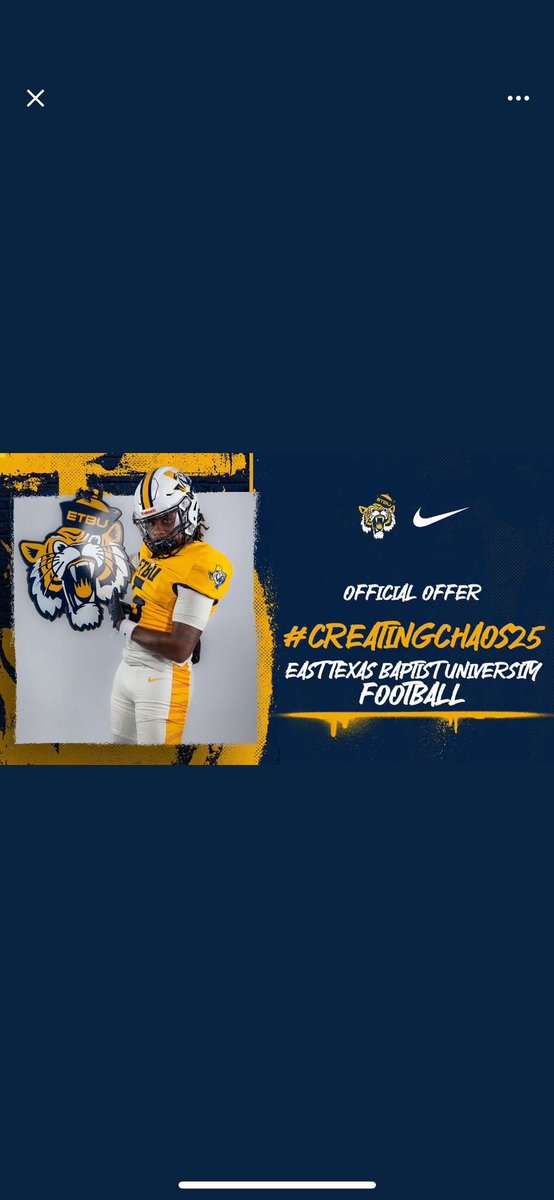Alex Abron (@alex_abron) on Twitter photo #AGTG Extremely blessed to receive an offer from East Texas Baptist University! #senioryear #trustmyeyes @ykitslos3 <a href="/EddieHandsome1/">Coach Handsome</a> #GoTigers #AGTG Extremely blessed to receive an offer from East Texas Baptist University! #senioryear #trustmyeyes @ykitslos3 <a href="/EddieHandsome1/">Coach Handsome</a> #GoTigers