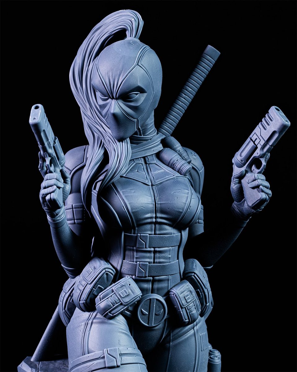 CharroZuck's tweet image. Lady Deadpool
Sculpt: @eastman #zbrush
Resin: @SirayaTech Fast Navy Grey
Printer: @mypeopoly Forge & @WhamBamSystems XTR
Supports: @lychee3d
#3Dprinting #3dprinter #resinprint #ladydeadpool