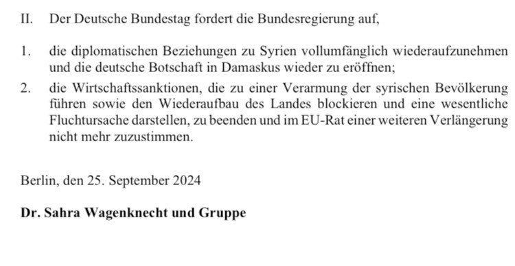 AdoptRevolution's tweet photo. Was sinnvoll ist: Über diplomatische Beziehungen zu #Syrien und Wiederaufbau nachdenken, nachdem #Assad gestürzt ist.

Was schäbig ist: Die #Diktatorenliebe des @bsw_bt. https://t.co/J0quzGb23d