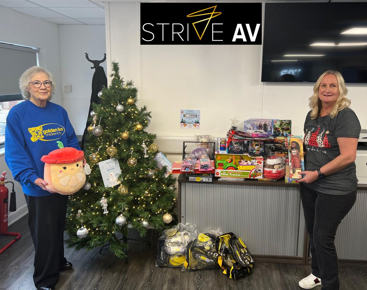 As a long-standing supporter of local #charity, Golden Lion Children’s Trust, the #StriveAV team decided to skip the office Secret Santa this year and instead, buy and donate presents to bring some joy to families and children in need this #Christmas! 💚🎁