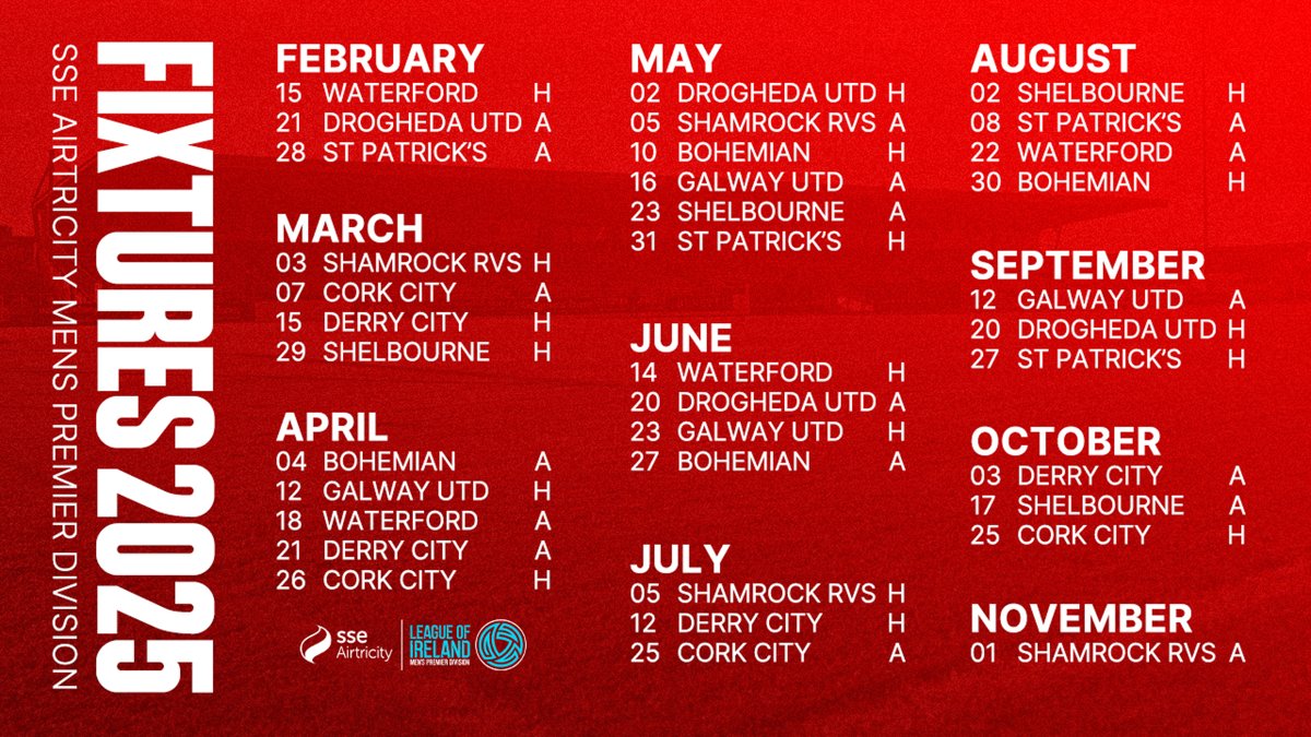 Fixture List 2025 🔴⚪

The wait is over! Here’s your first look at our fixtures for the 2025 season. Which match are you most excited about?

#Bitored | #Since1928