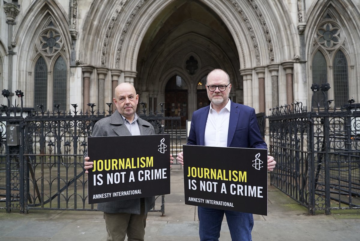 Amnesty UK (@amnestyuk) on Twitter photo 🚨BREAKING: A UK court just ruled that the Police Service of Northern Ireland & Met Police broke the law by spying on journalists.
This is a landmark case for press freedom.
Now accountability must follow culpability.
There must be no repeat of these unlawful police practices. 🚨BREAKING: A UK court just ruled that the Police Service of Northern Ireland & Met Police broke the law by spying on journalists.
This is a landmark case for press freedom.
Now accountability must follow culpability.
There must be no repeat of these unlawful police practices.