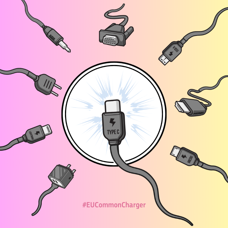 DigitalEU's tweet photo. The race is over!

From today on, USB-C will be the one and only port for portable devices in Europe.

🔌 The EU common charger will reduce the environmental footprint associated with the production and disposal of chargers, while maintaining innovation.

Learn more ↓
