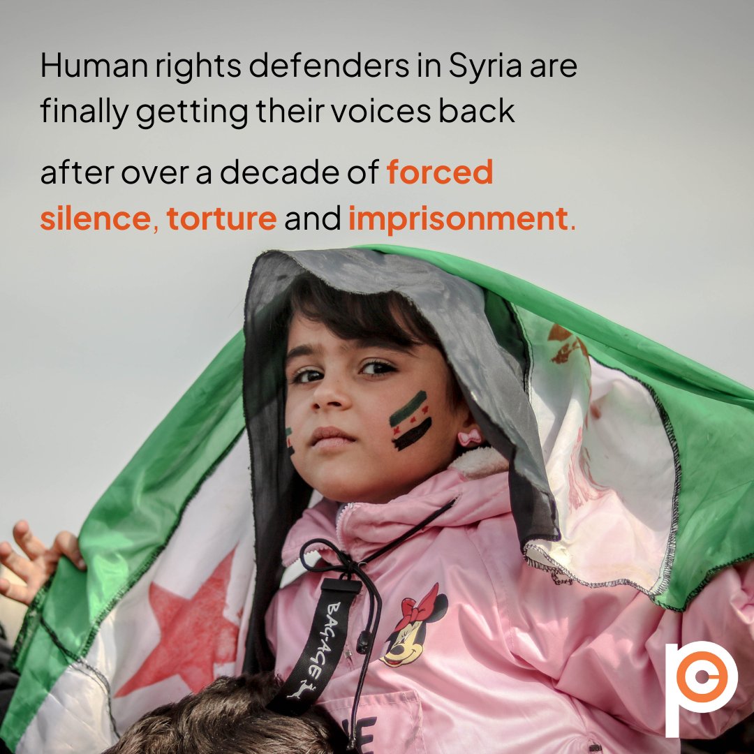 hrpf_org's tweet photo. Under Assad’s regime, activists were silenced, imprisoned, &amp; tortured. Now, many can raise their voices again to fight for justice. We’ve supported 15 Syrian prisoners of conscience in 5 years—help us ensure more have a safe, free future. Donate via the link in our bio. #Syria https://t.co/qnBEUe8frS