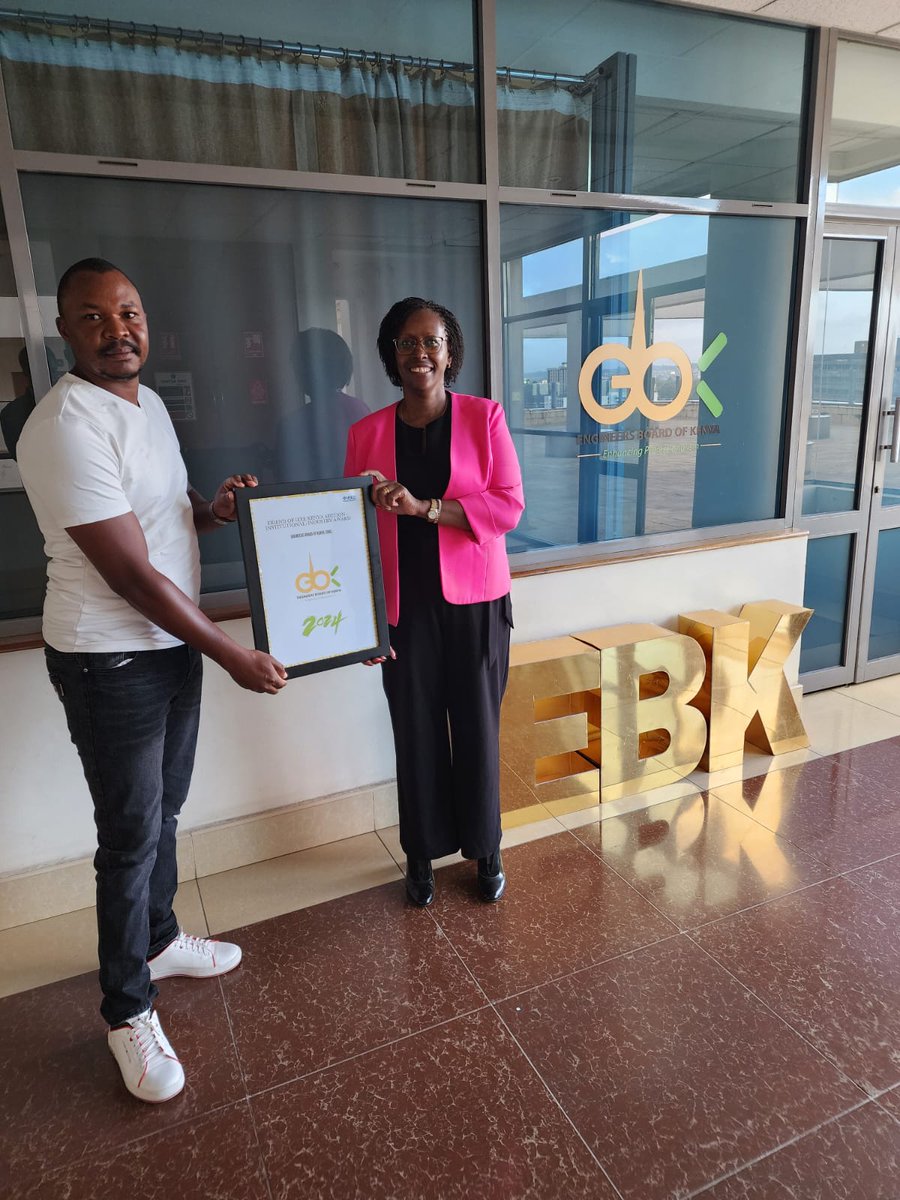 EngineersBoard's tweet photo. Professional Recognition: Our Registrar/CEO, Eng. Margaret Ogai, today received an Institutional/Industry recognition award from IEEE Kenya Section.
#ProfessionalRecognition
#EngineeringExcellenceKe
@TransportKE
@Roads_KE
@EngEKMwongera
@Eng_MaggieOgai
@TheIEK
@ACEK1968