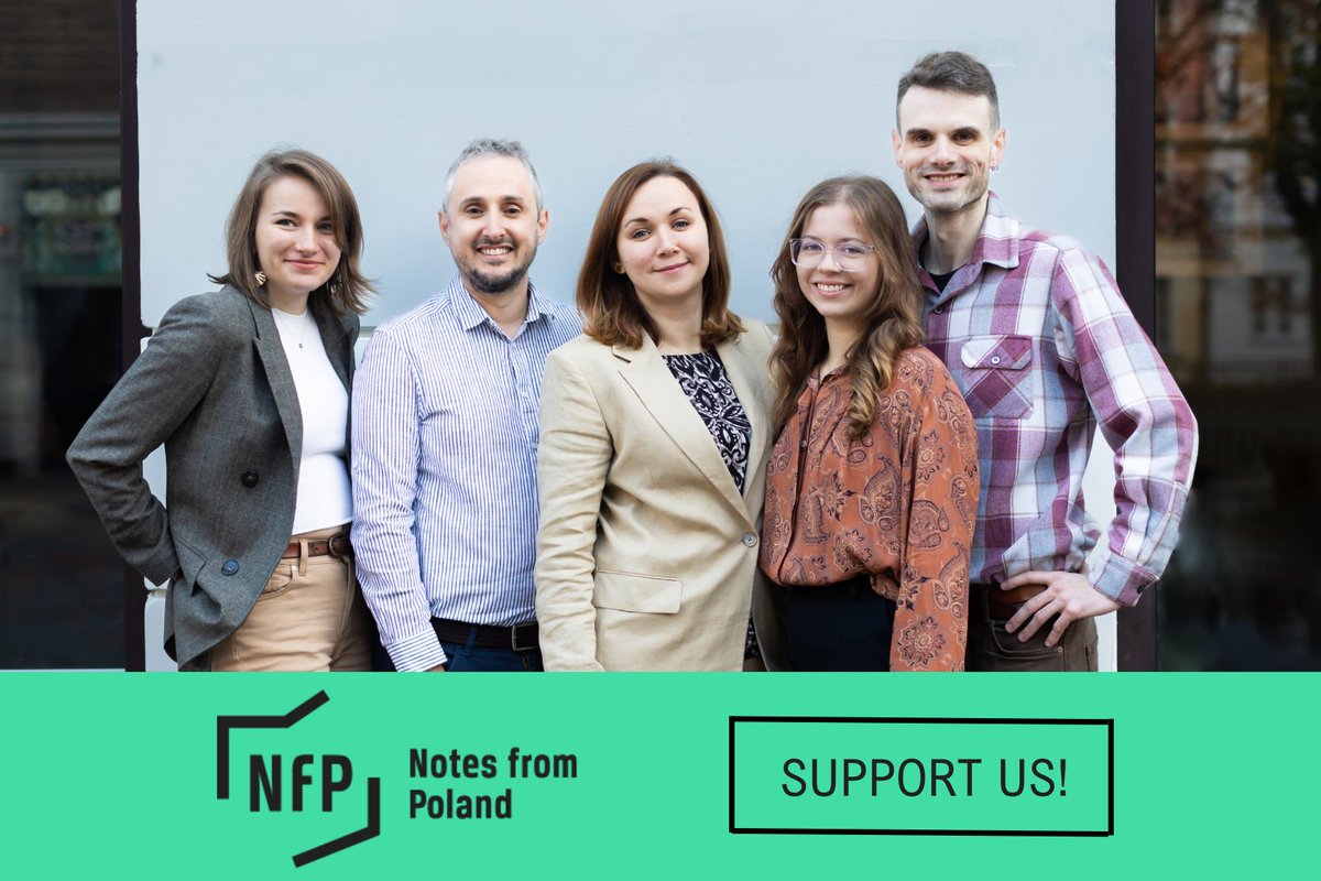 notesfrompoland's tweet image. Meet Alicja, Daniel, Agnieszka, Agata and Richard, the team that brings you @notesfrompoland
We can only do this thanks to the support of our readers
If you want to help us keep bringing you informed, independent news and analysis on Poland, donate here: notesfrompoland.com/donations/supp…