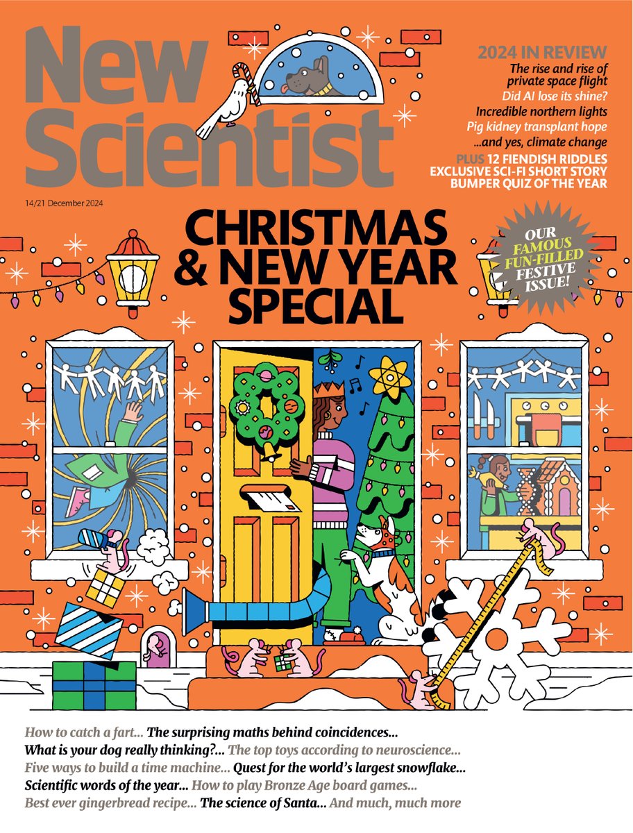New work for <a href="/newscientist/">New Scientist</a> ☃️🎄

Excited to share this recent cover illustration for the Christmas &amp; New Year special edition of New Scientist magazine which is out now!