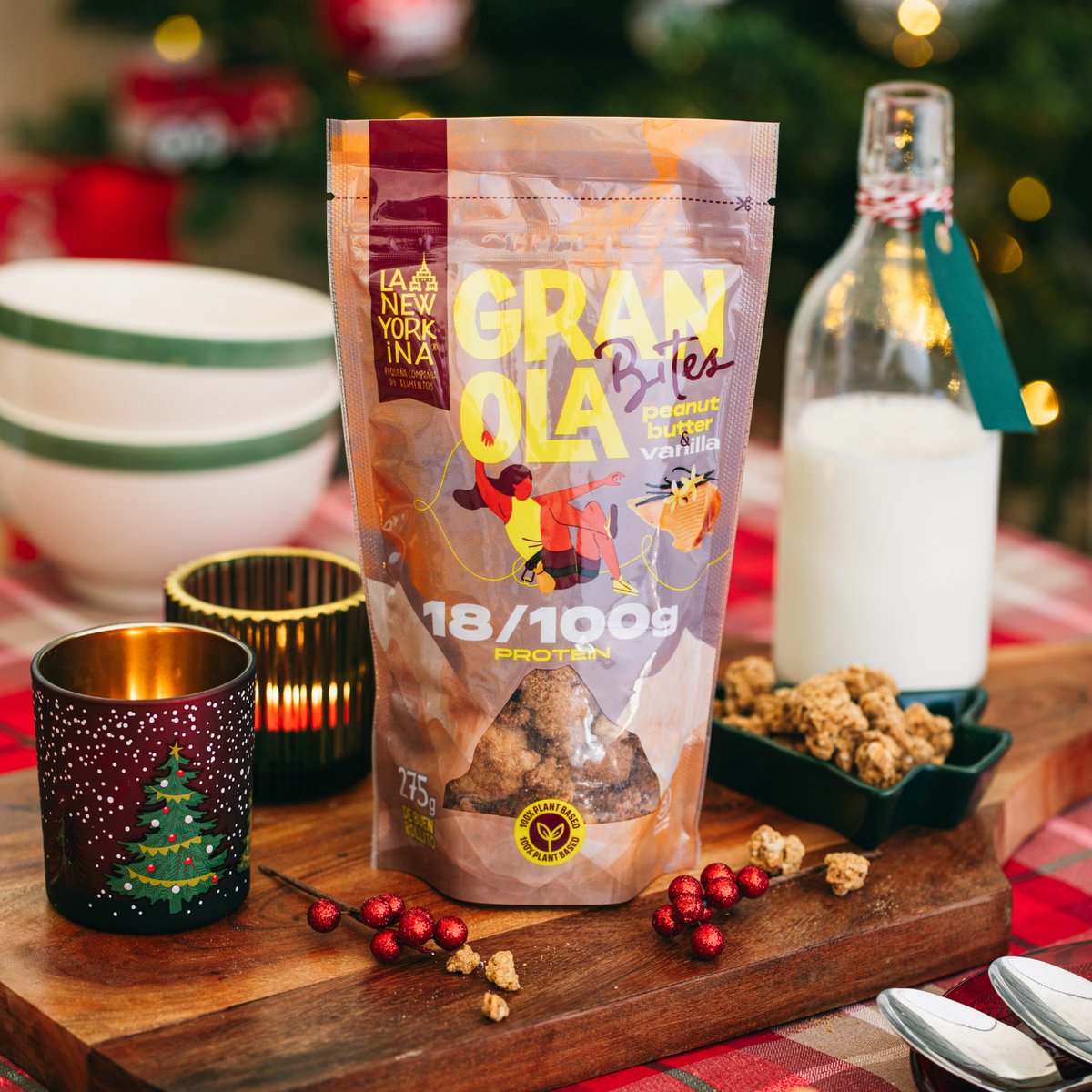 Nuestra #granOla Peanut Butter tiene ese toque que te recuerda al delicioso #polvorón, pero con un giro: ¡es más saludable, crujiente y perfecto para tus desayunos o snacks!