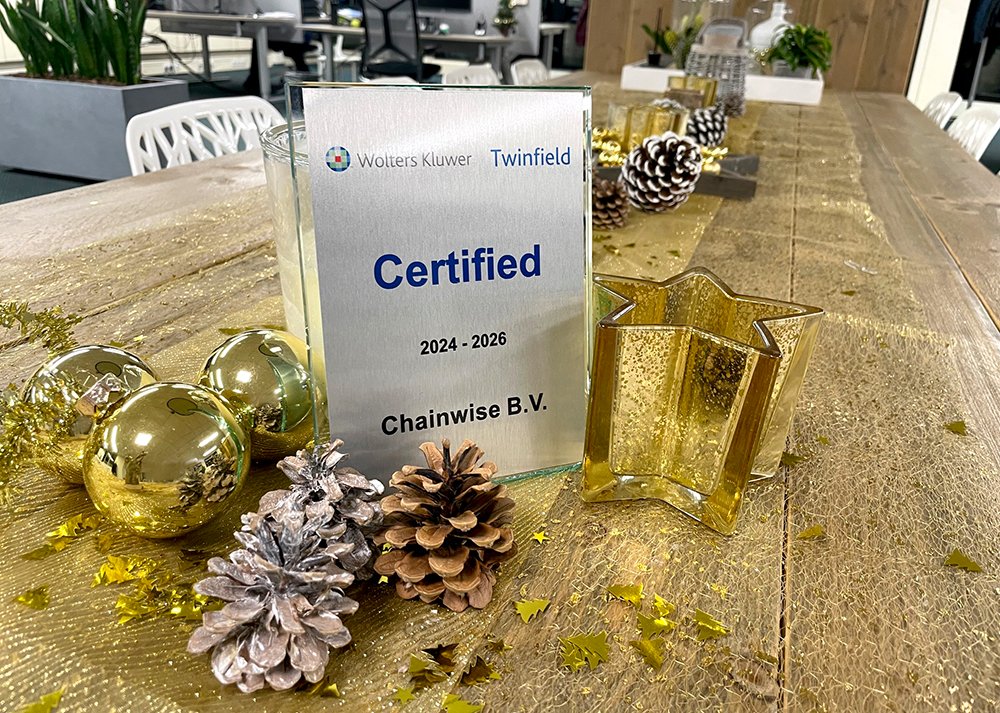 🎉 De bokaal is binnen! 🎉

We zijn trots om te melden dat ChainWise met succes is geslaagd voor de hercertificering van de Twinfield koppeling! 🏆
#ChainWise #Twinfield #Hercertificering #EfficiëntBoekhouden #Automatisering
bit.ly/4gDUWfl