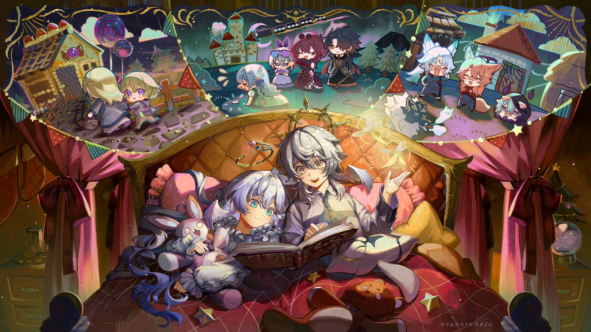 Oyakorodesu's tweet photo. "What fairy tale should we read tonight?"
#HonkaiStarRail #HSRFairyTales #Sunday #Robin https://t.co/MXMI9dC6kf