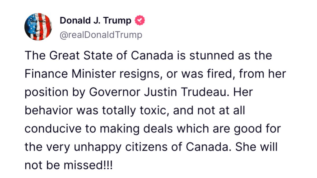 SumitHansd's tweet photo. President Donald Trump trolls “Governor” Justin Trudeau of the “The Great State of Canada”🤣

Justin Trudeau Should Resign Before Destroying Canada https://t.co/b7mtivdqxO