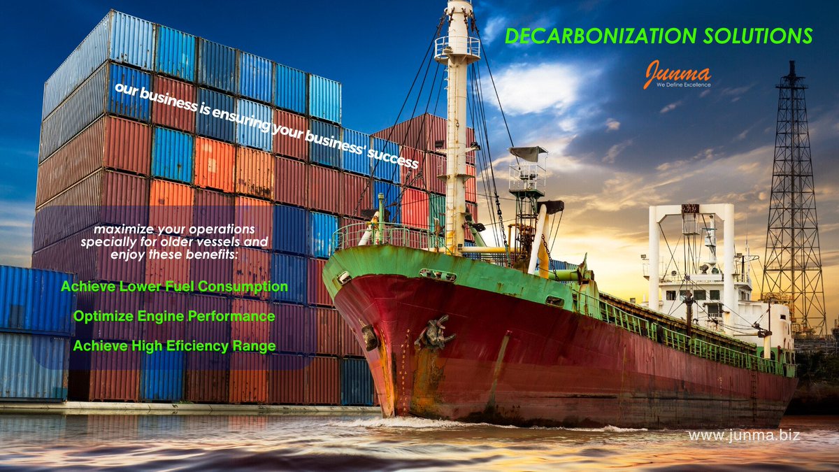 JunmaServices's tweet photo. Our goal has always been to assist our clients in saving operational costs and being profitable. Our various Decarbonization Solutions provide you with the following:
1) Achieve Lower Fuel Consumption
2) Optimize Engine Performance
3) Achieve High Efficiency Range
#JUNMASERVICES https://t.co/jiQgyC9job