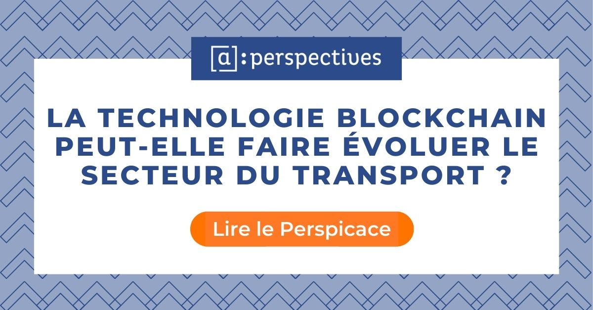 [#RECHERCHE] Cette semaine, #ArtimonPerspectives se penche sur les opportunités de transformation apportées par la #blockchain pour le secteur du #transport. 
Lire notre Perspicace sur notre site 👉 bit.ly/4fS88x3