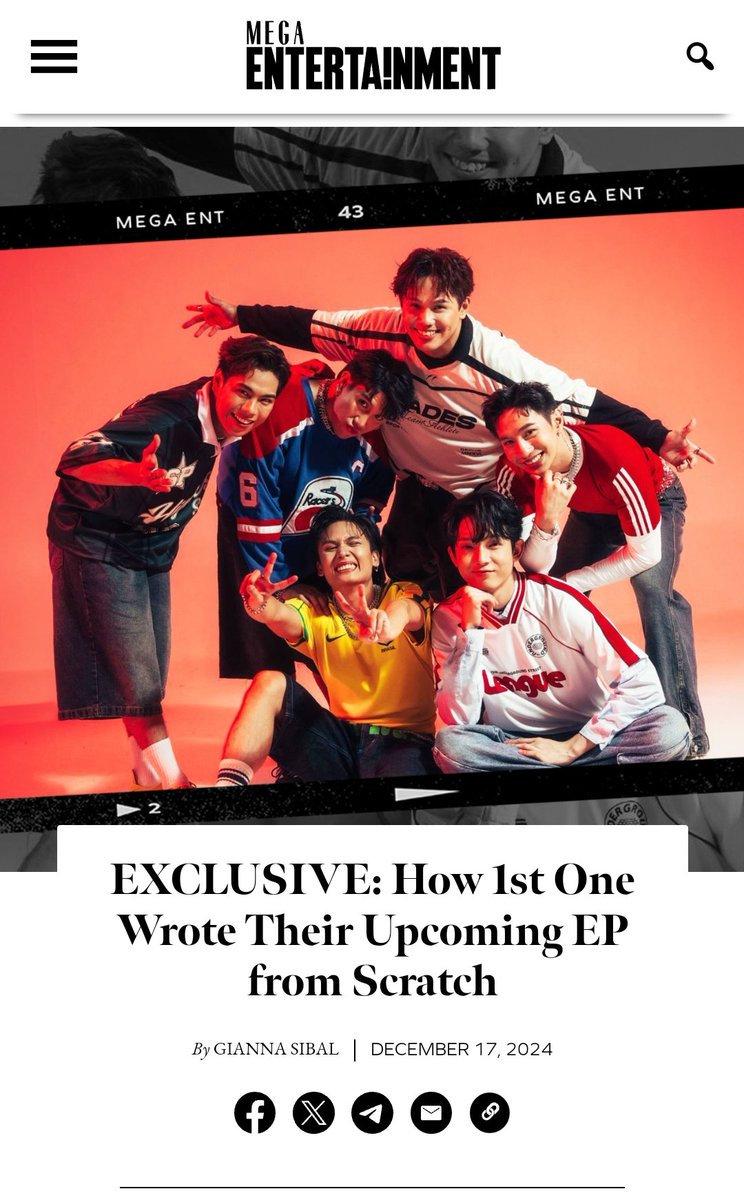 1stoneOfficial's tweet photo. "1st One’s (@1stoneOfficial) journey is a testament to passion, growth, and the power of community as they break new ground in P-Pop" - MEGA MAGAZINE

Read full article here 🔗 https://t.co/RGQyg1ci7s 

1ST ONE MEGA SLAY
@1stoneOfficial #1stOne
#1stOne_WalaNgIba #MegaEnt https://t.co/AmbklrKlft