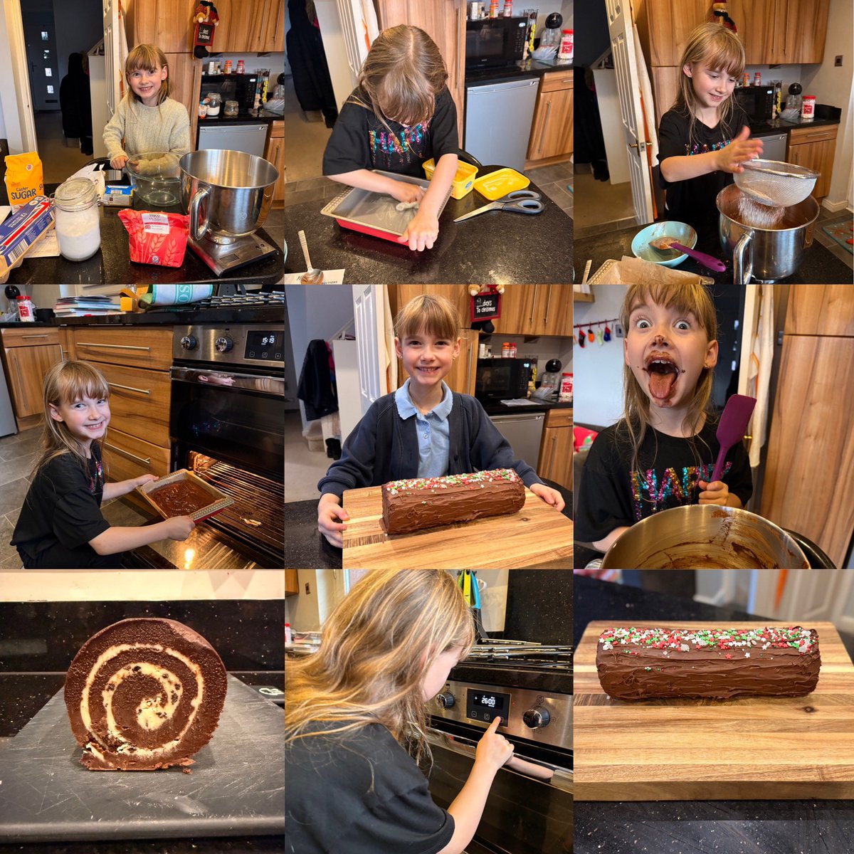 xJen1983x's tweet photo. Maths made fun (&amp; tasty) this weekend with some festive baking for Rosie - trying out a new recipe for a brownie Yule log! @BirstallAcad13 https://t.co/z22ROn8Orw