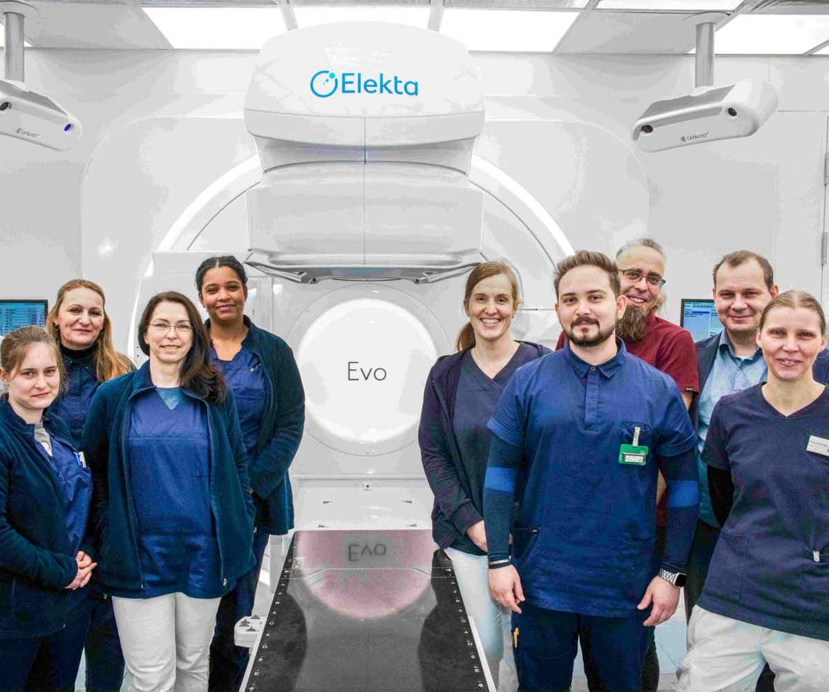 We’re pleased to share that the team at DTZ Berlin treated the first patient, a 62-year-old male with bladder cancer, yesterday with our AI-powered adaptive CT-Linac, Elekta Evo. Read more in today’s press release bit.ly/49HtgEc