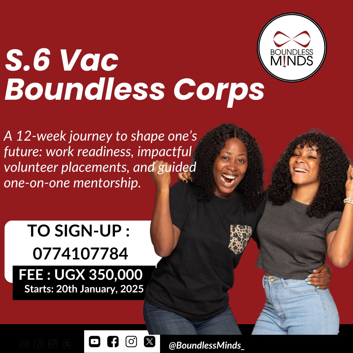 BoundlessMinds_'s tweet photo. QN: How do I Sign-Up my person for the Boundless program ?
ANS : https://t.co/HzwSAzNM1z
OR : Call or DM 0774 107784
#BoundlessCorps https://t.co/8UBrEMPUtG