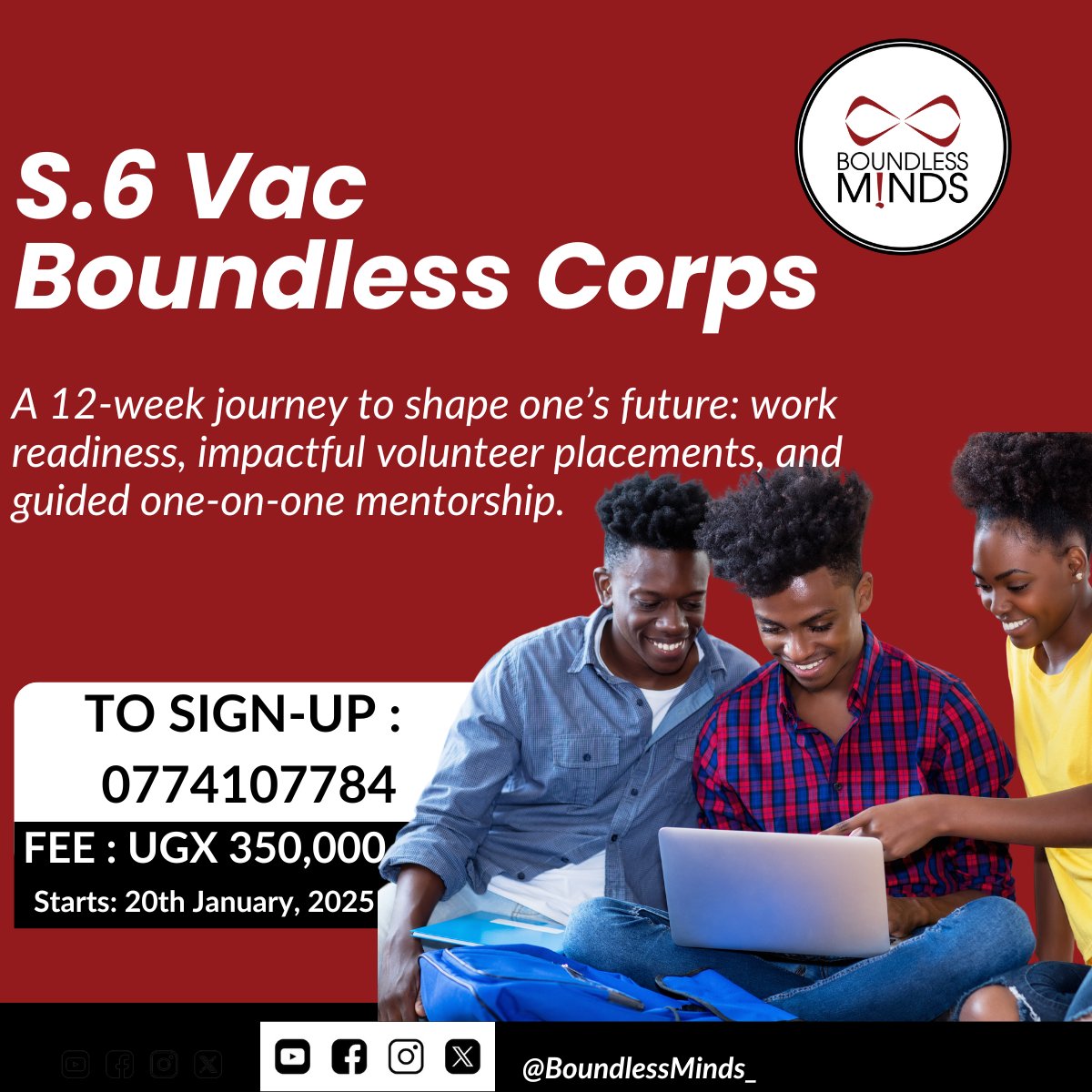 BoundlessMinds_'s tweet photo. QN: How do I Sign-Up my person for the Boundless program ?
ANS : https://t.co/HzwSAzNM1z
OR : Call or DM 0774 107784
#BoundlessCorps https://t.co/8UBrEMPUtG