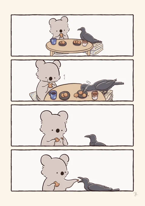 【再掲】カラスさんとクッキーとコアラ 