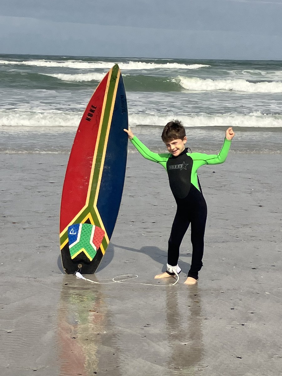 My boy hitting the waves in South Africa