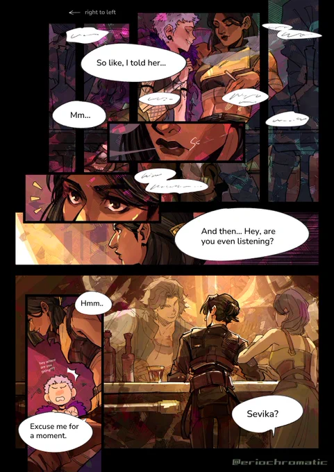 short comic based off that one post where sevika first meets silco by mistaking him for a butch lesbian 😂😂😂

part 1/2, read from right to left!

#Arcane #Sevika #Silco 
