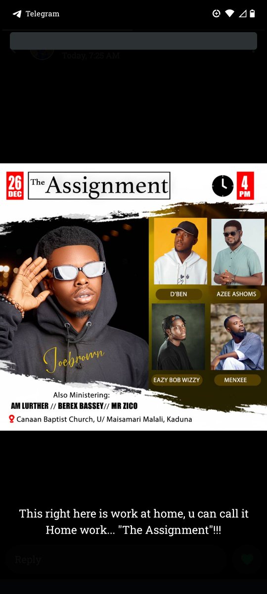 Joebrown_ng's tweet image. #TheASSIGNMENT 
Is to bring a Soul to Jesus! 
One Day after Another
One Song after Another
One Concert After Another!!!
⚡⚡⚡⚡⚡⚡