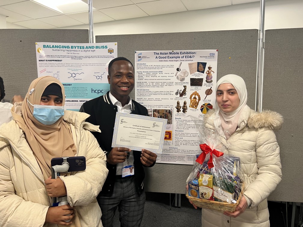 IBMS Manchester Branch (@ibmsmanc) on Twitter photo Congratulations to Helen Abdul, Daniel Ubhimhiye and Hebat Alejjeh for their prize winning EDI poster at the joint IBMS Manchester Branch & Northwest Region event! Fantastic work. Well done. Tremendous support from Megan Northam & <a href="/hetalika/">Hetalika Banka</a> #Biochemistry #attheheartofhealthcare Congratulations to Helen Abdul, Daniel Ubhimhiye and Hebat Alejjeh for their prize winning EDI poster at the joint IBMS Manchester Branch & Northwest Region event! Fantastic work. Well done. Tremendous support from Megan Northam & <a href="/hetalika/">Hetalika Banka</a> #Biochemistry #attheheartofhealthcare
