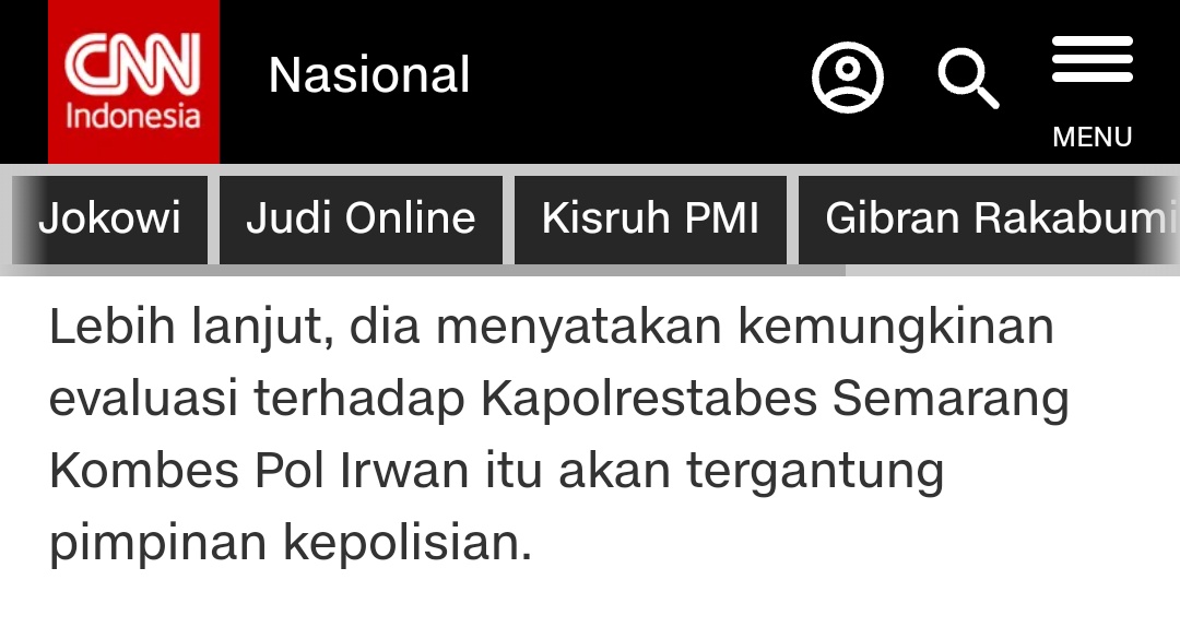 .
.
KAMI AKAN TERUS BERSUARA ..
SAMPAI KAPOLRESTABES SEMARANG DIPERIKSA !!!

Makin ke sini makin aneh aja ini
soal pemeriksaan Kapolrestabes Semarang

Giliran Polda Jateng skarang LEMPAR BOLA
ke PIMPINAN KEPOLISIAN ??!! KAPOLRI maksudnya ?!!!

Kalau begitu skarang RAKYAT
MEMINTA